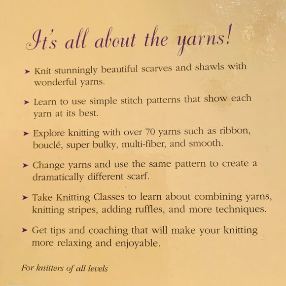 Scarves and Shawls for Yarn Lovers Book Hardcover Illustrated Crafts Knitting - Picture 6 of 13